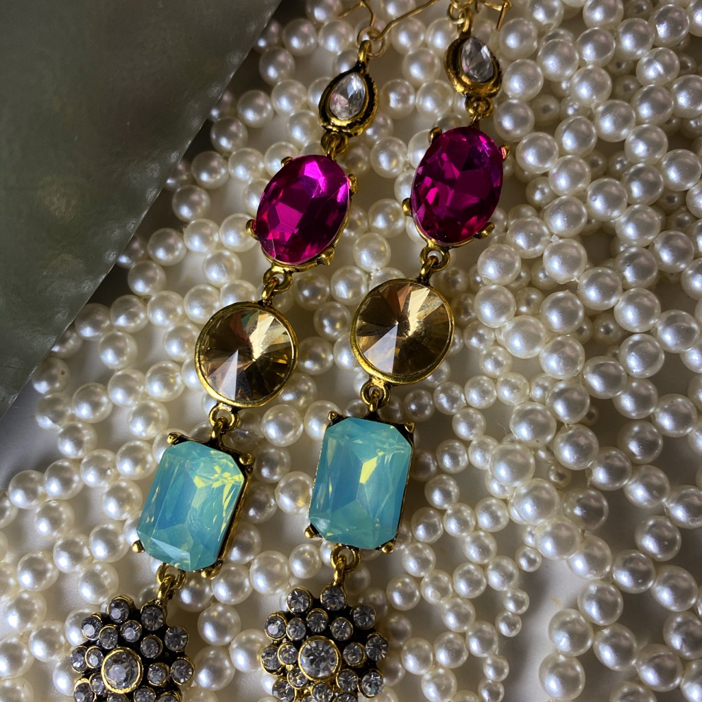 Gemstone Dangle Earrings
